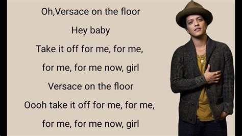 bruno mars canzone versace on the floor|versace on the floor lyrics.